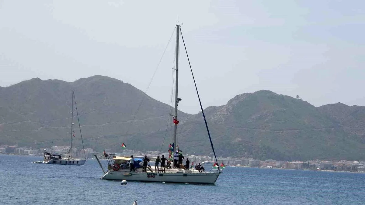 Marmaris’te Gazze filosu hareketliliği