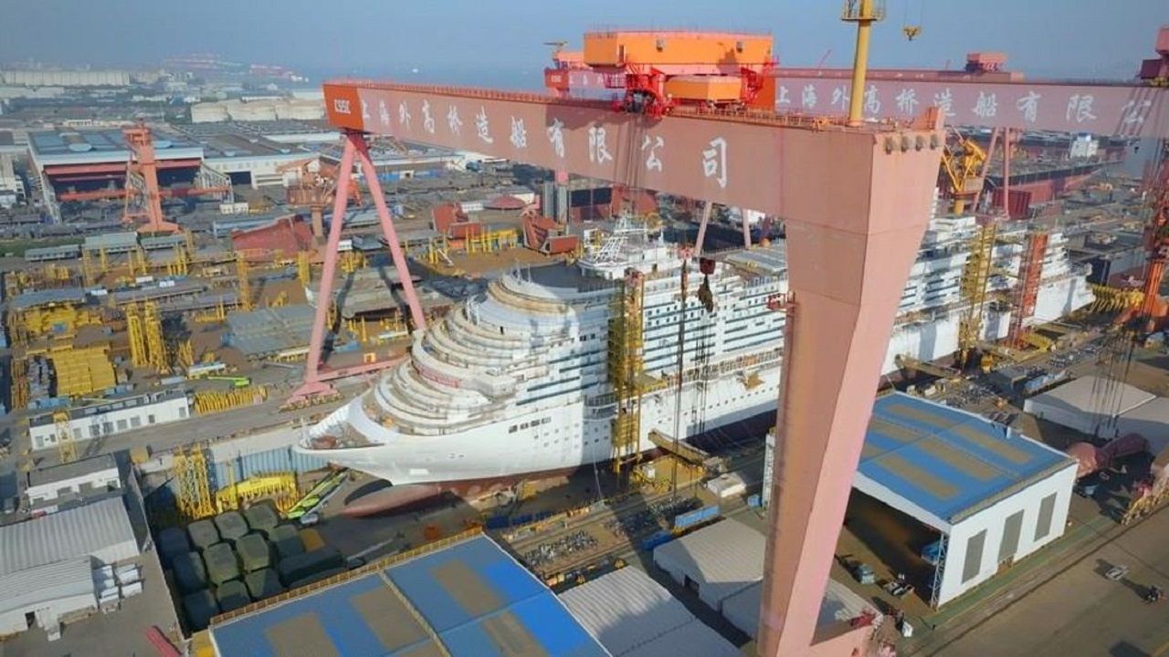 Çin, ilk yerli kruvaziyer gemi inşasının yüzde 91'ni tamamladı