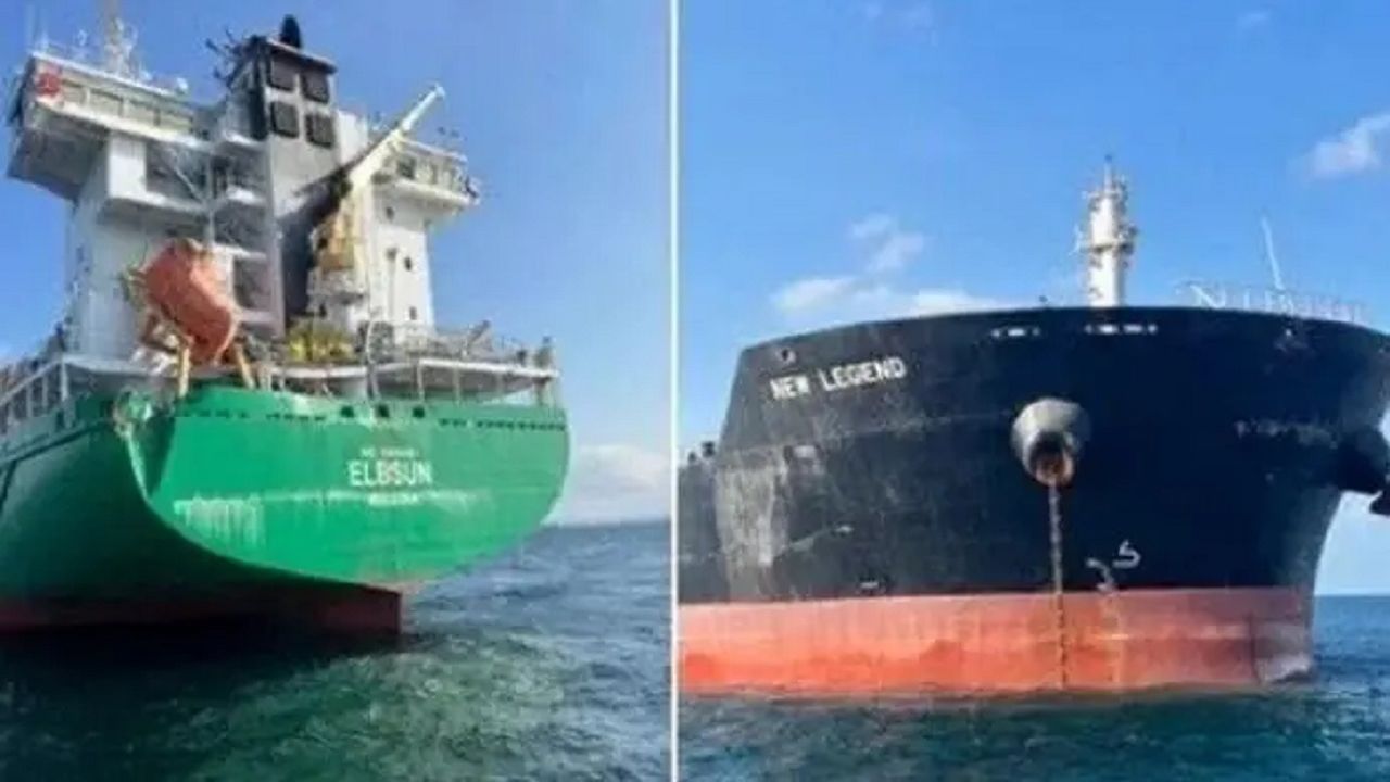 İstanbul Boğazı’nda iki gemi çatıştı