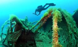 Gelibolu Tarihi Sualtı Parkı'ndaki gemiler görüntülendi
