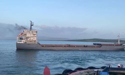 Çanakkale Boğazı'nda gemi yangını: 1 mürettebat yaralandı