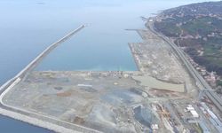 Rize'de İyidere Lojistik Limanı inşaatı sürüyor