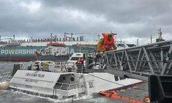 Yalova'da tersanedeki geminin mürettebatı için kurtarma operasyonu