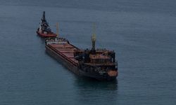 Savaşın izlerini taşıyan VOLGA-4007 isimli gemi Trabzon açıklarında