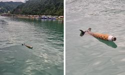 Hopa’da deniz yüzeyinde roket benzeri cisim alarmı