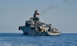 KKTC: TCG Işın yakıt ikmalinin ardından çalışmalarına devam edecek