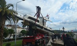 Fırtınada batan tekne kurtarıldı