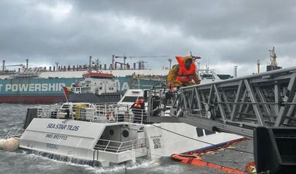 Yalova'da tersanedeki geminin mürettebatı için kurtarma operasyonu