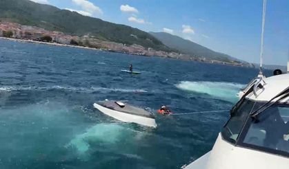 Yalova'da yelkenli tekne alabora oldu