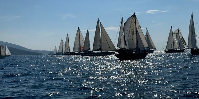 Bodrum'da 150 tekne ve bin 500'ü aşkın yarışçı rüzgarla buluştu