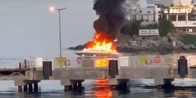 Ataköy'deki tekne yangınında 1'i ağır 4 kişi yaralandı