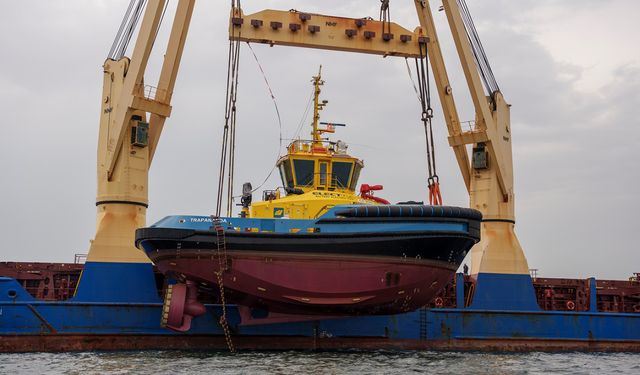 Sanmar’ın SAAM Towage için inşa ettiği yeni römorkör yola çıktı
