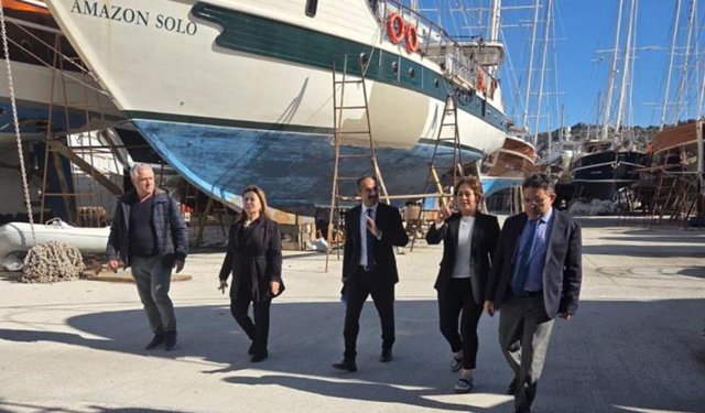 Bozburun Tersane Bölgesi’nde yatırım alanlarına yerinde inceleme