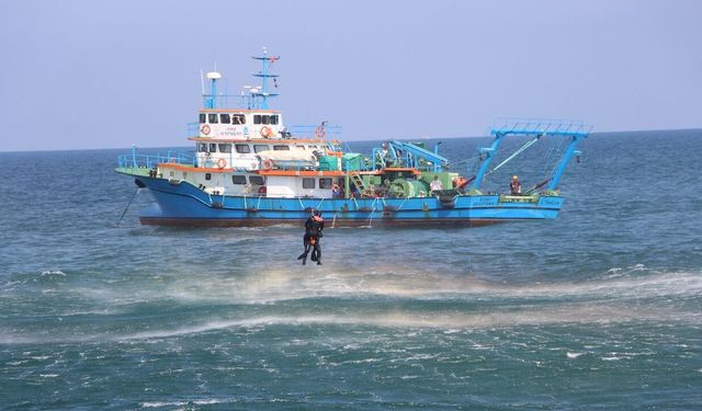 Trabzon'da deniz kazalarına karşı tatbikat yapıldı