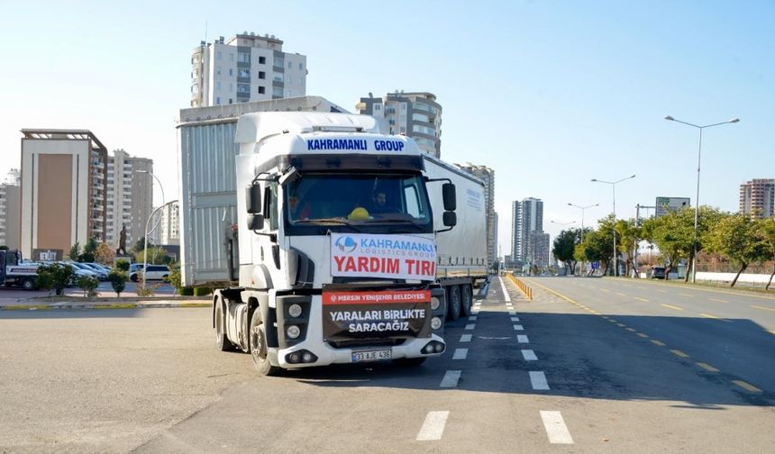 Tırlar, yardım kuruluşlarının hizmetine verildi