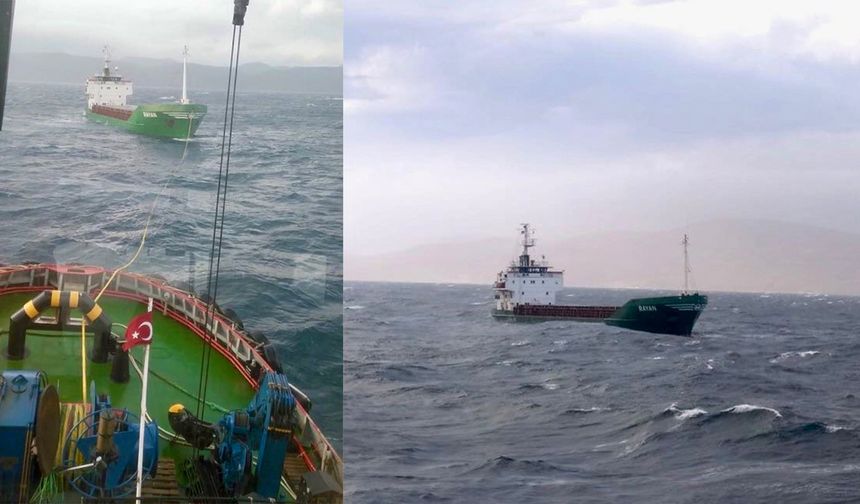 Çanakkale Boğazı’nda kuru yük gemisi makine arızası yaptı