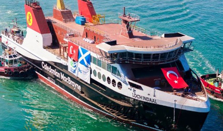 İskoçya için Türkiye’de üretilen ikinci gemi denize indirildi