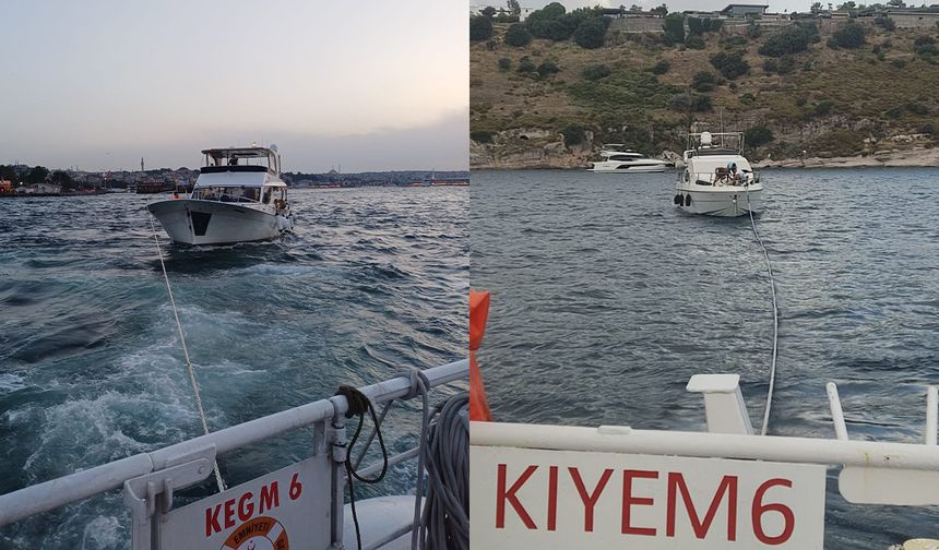 İstanbul Boğazı ve Bodrum'da arızalanan teknelere müdahale