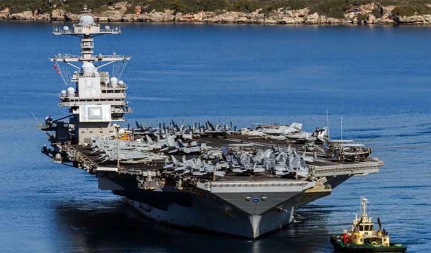 Dünyanın en büyük uçak gemisi İsrail'e yanaştı