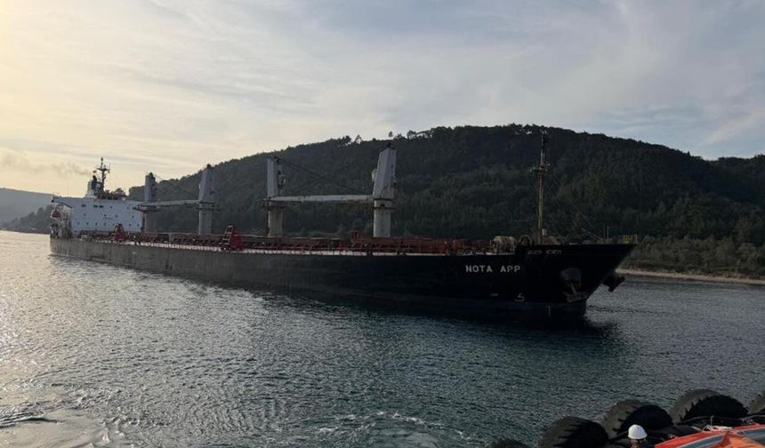 Çanakkale Boğazı'nda karaya oturan gemi kurtarıldı