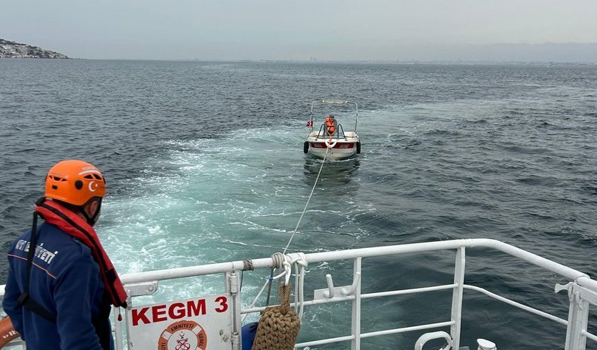 Küçükyalı açıklarında tekne arızası