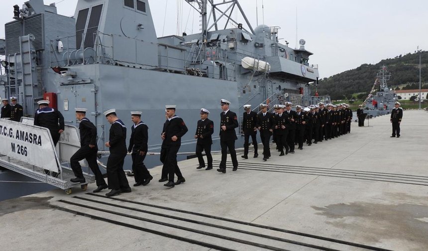 TCG Amasra mayın gemisi NATO görevine katılıyor