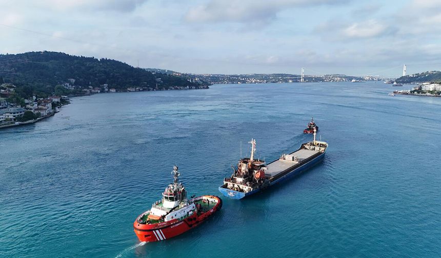 Boğaz geçişini tamamlayan M/V ANT, Hersek Tersanesi'nde