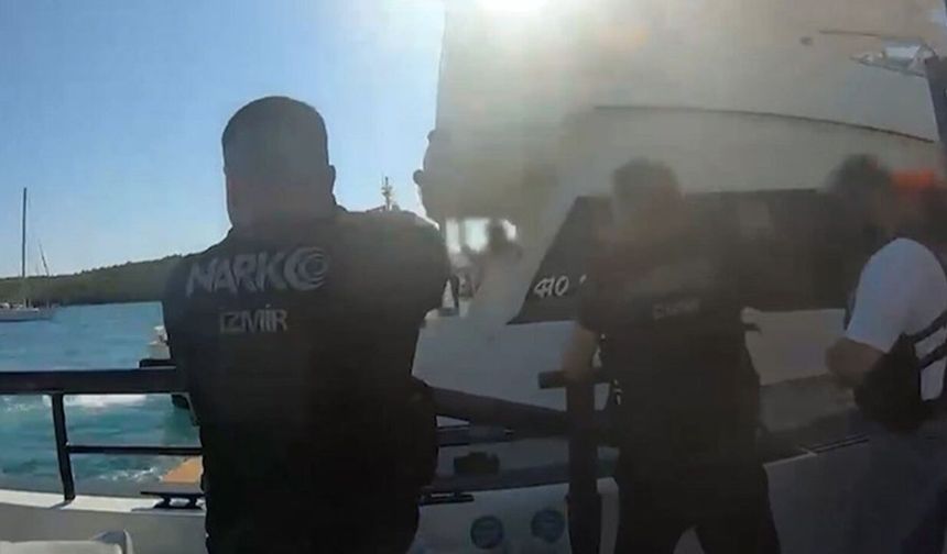 Yunanistan'dan İzmir'e gelen tekneye uyuşturucu operasyonu