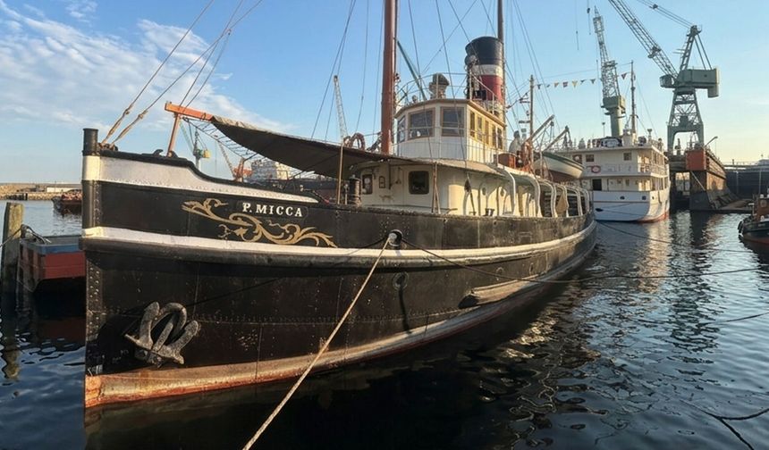 131 yıllık römorkör Pietro Micca, Rahmi M. Koç Müzesi'ne katıldı