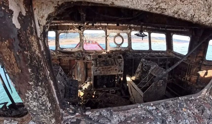 Saldırıya uğrayan Rus gemisinin içi ilk kez görüntülendi