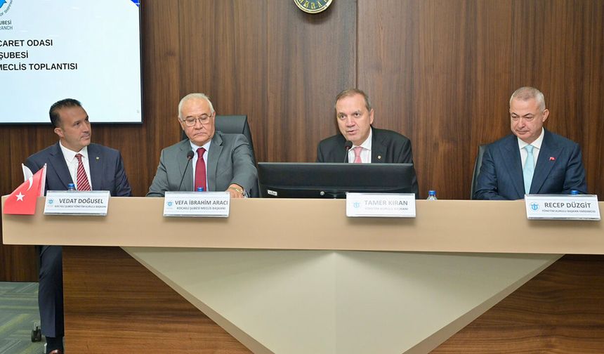 Tamer Kıran ve DTO heyeti Kocaeli Şubesi meclis toplantısına katıldı